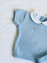 Load image into Gallery viewer, "Banks" Blue short sleeve knit top and shorts set