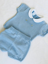 Load image into Gallery viewer, "Banks" Blue short sleeve knit top and shorts set