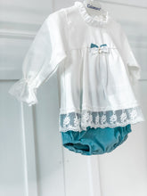 Load image into Gallery viewer, "Bobbi" Traditional Blouse and Bloomers Set (Green)