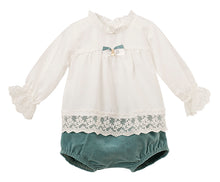 Load image into Gallery viewer, "Bobbi" Traditional Blouse and Bloomers Set (Green)