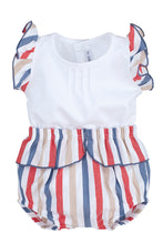 Load image into Gallery viewer, "Cassidy" Stripe Top and Bloomers Set