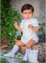 Load image into Gallery viewer, "Chloe" Lemon striped Romper & Blouse Set