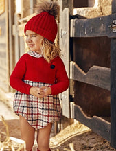 Load image into Gallery viewer, "George" Red Checked Knit Romper
