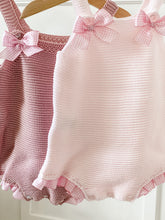 Load image into Gallery viewer, "Pippa" knit shortie with gingham bows and trim