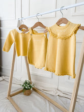 Load image into Gallery viewer, "Levi" Yellow Knit Romper