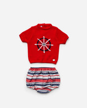 Load image into Gallery viewer, "Kai" Nautical Knit Top & Jam pants set