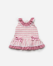 Load image into Gallery viewer, "Evangeline" Pink Candy Striped Dress