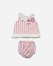 Load image into Gallery viewer, "Evangeline" Candy striped Blouse Set