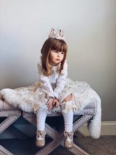 Load image into Gallery viewer, White Knee High Socks with Velvet Bows