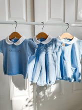 Load image into Gallery viewer, &quot;Bowie&quot; Blue long sleeve and shorts knit set
