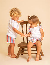 Load image into Gallery viewer, &quot;Cassidy&quot; Stripe Top and Bloomers Set
