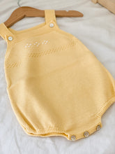 Load image into Gallery viewer, &quot;Levi&quot; Yellow Knit Romper
