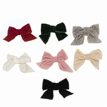 Load image into Gallery viewer, Velvet Bow Hair Clips
